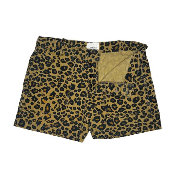 Laurence Doligé Paris Leopard Print 4" Cargo Shorts size Small/Medium - Picture 6 of 12